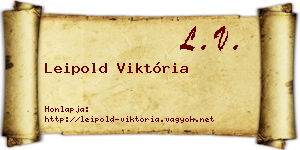 Leipold Viktória névjegykártya